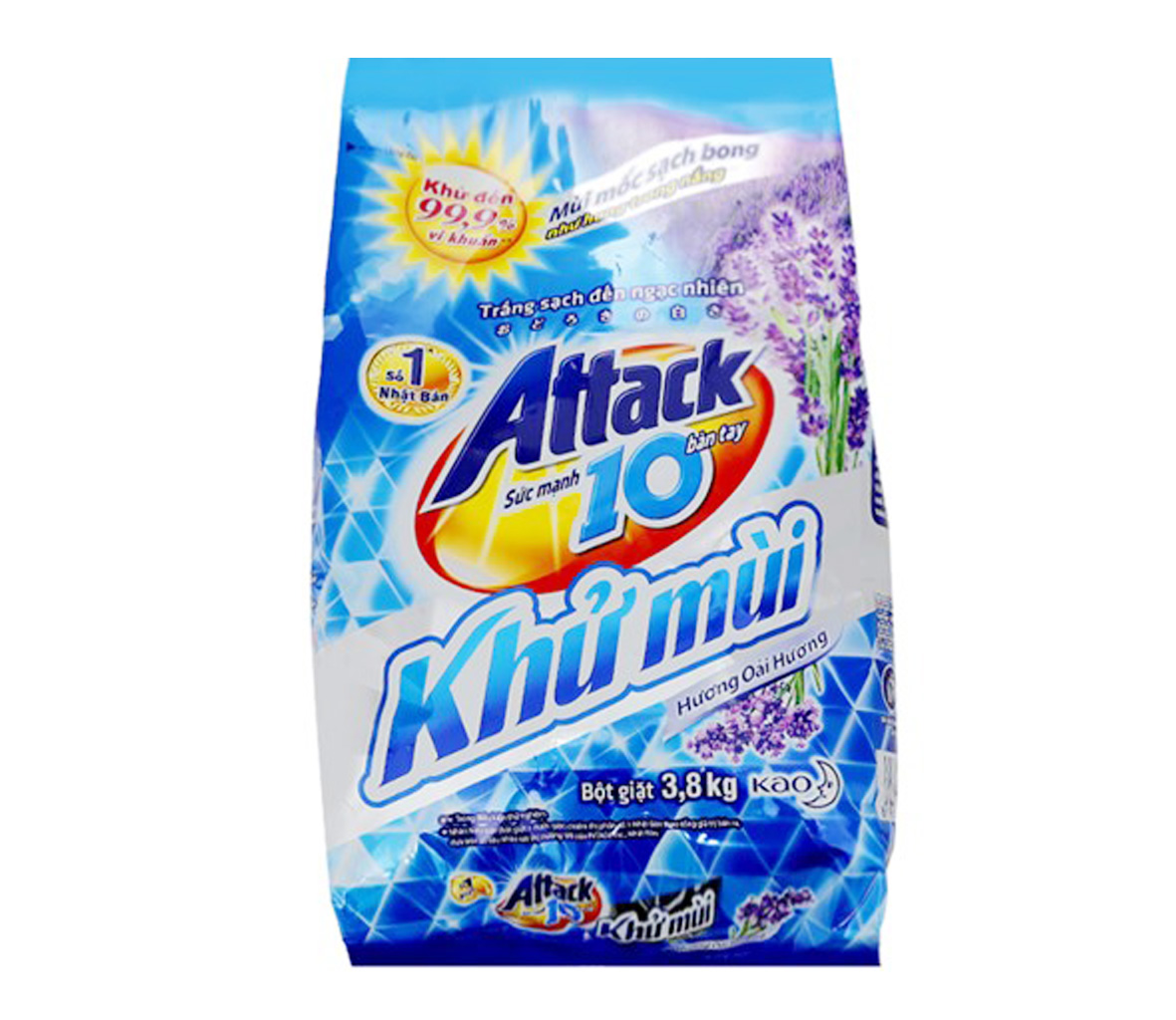Bột giặt Attack hương Oải hương 3,8kg