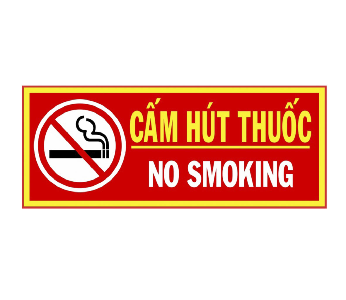 Bảng cấm hút thuốc mica