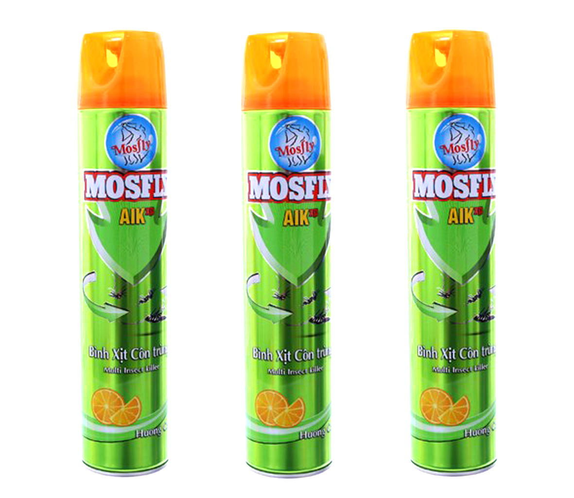 Bình xịt côn trùng Mosfly AIKXD hương Cam chai 600ml