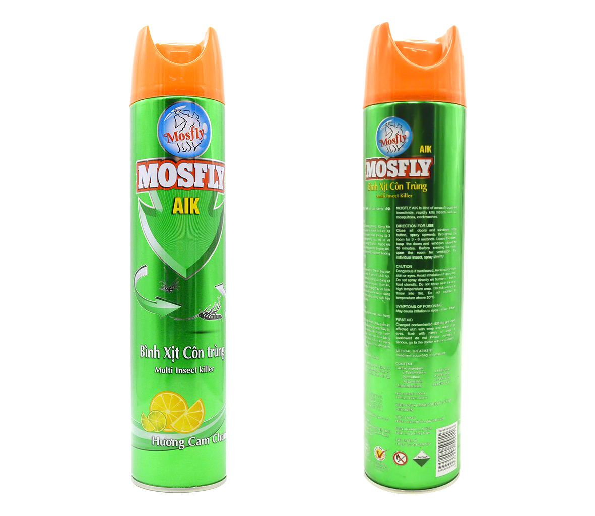 Bình xịt muỗi Mosfly Fik hương Chanh chai 600ml