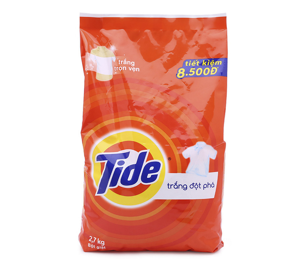 Bột giặt Tide Trắng đột phá 2,7kg