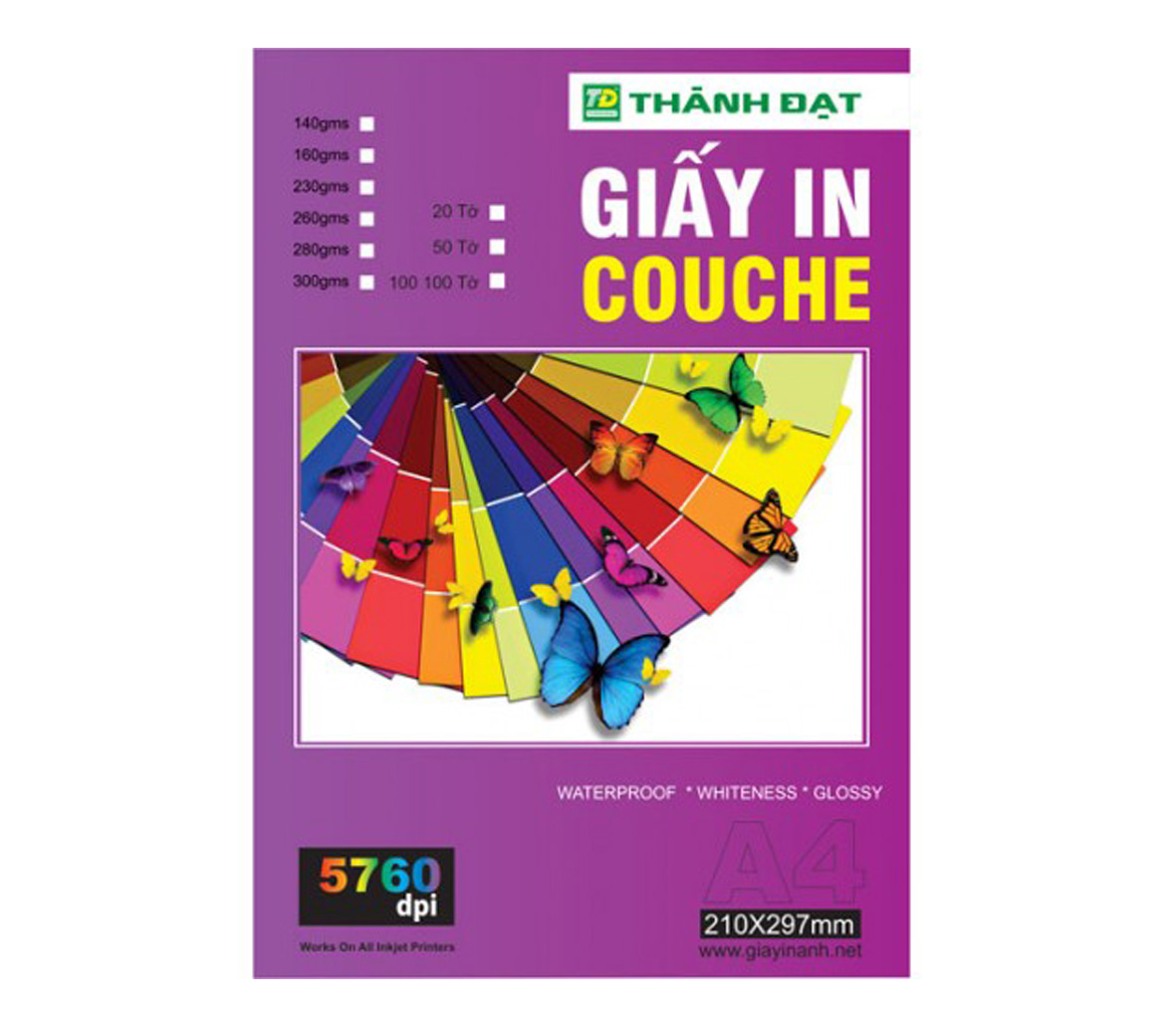 Giấy Couche A4 260 gsm