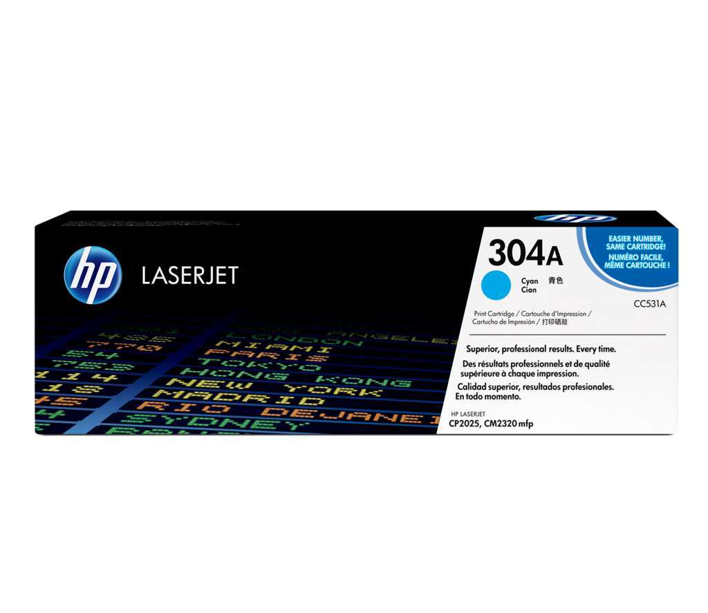 Mực in HP 304A (CC531A) Cyan - Mực in laser màu