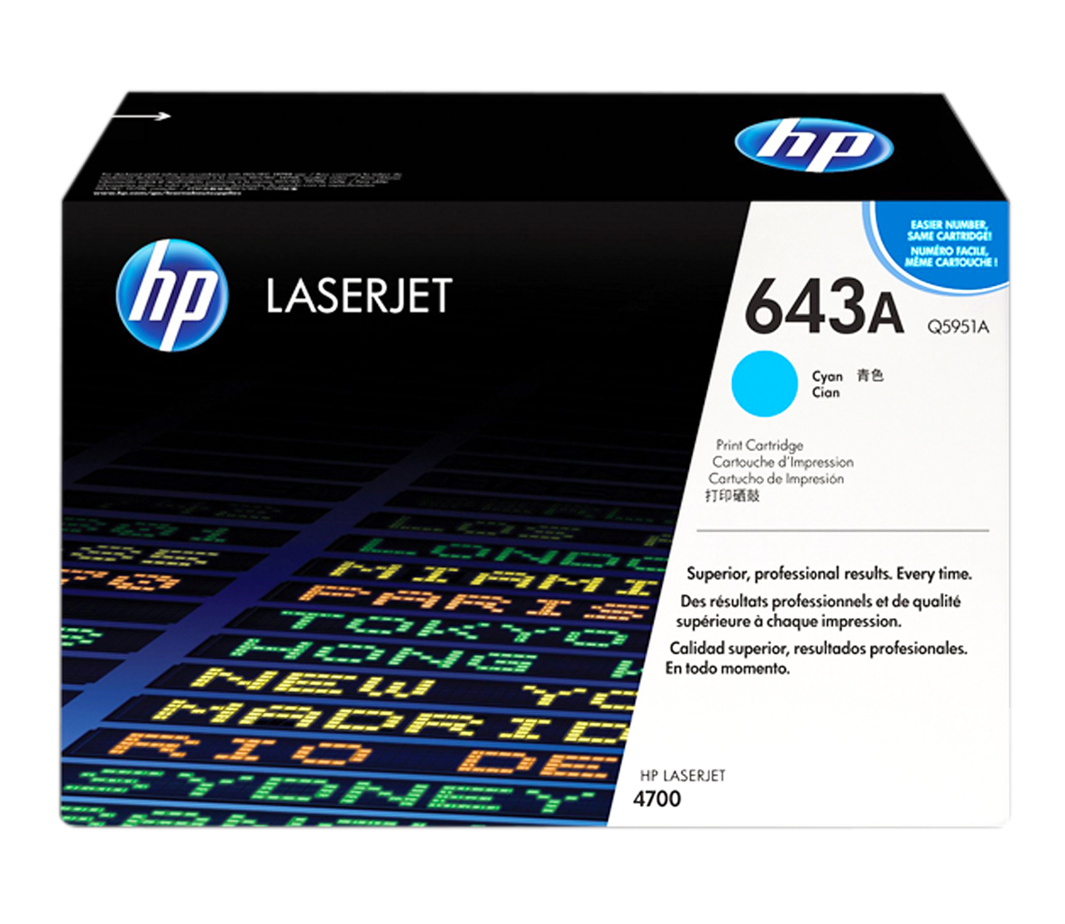 Mực HP 643 (Q5951A) Cyan - Mực in laser màu