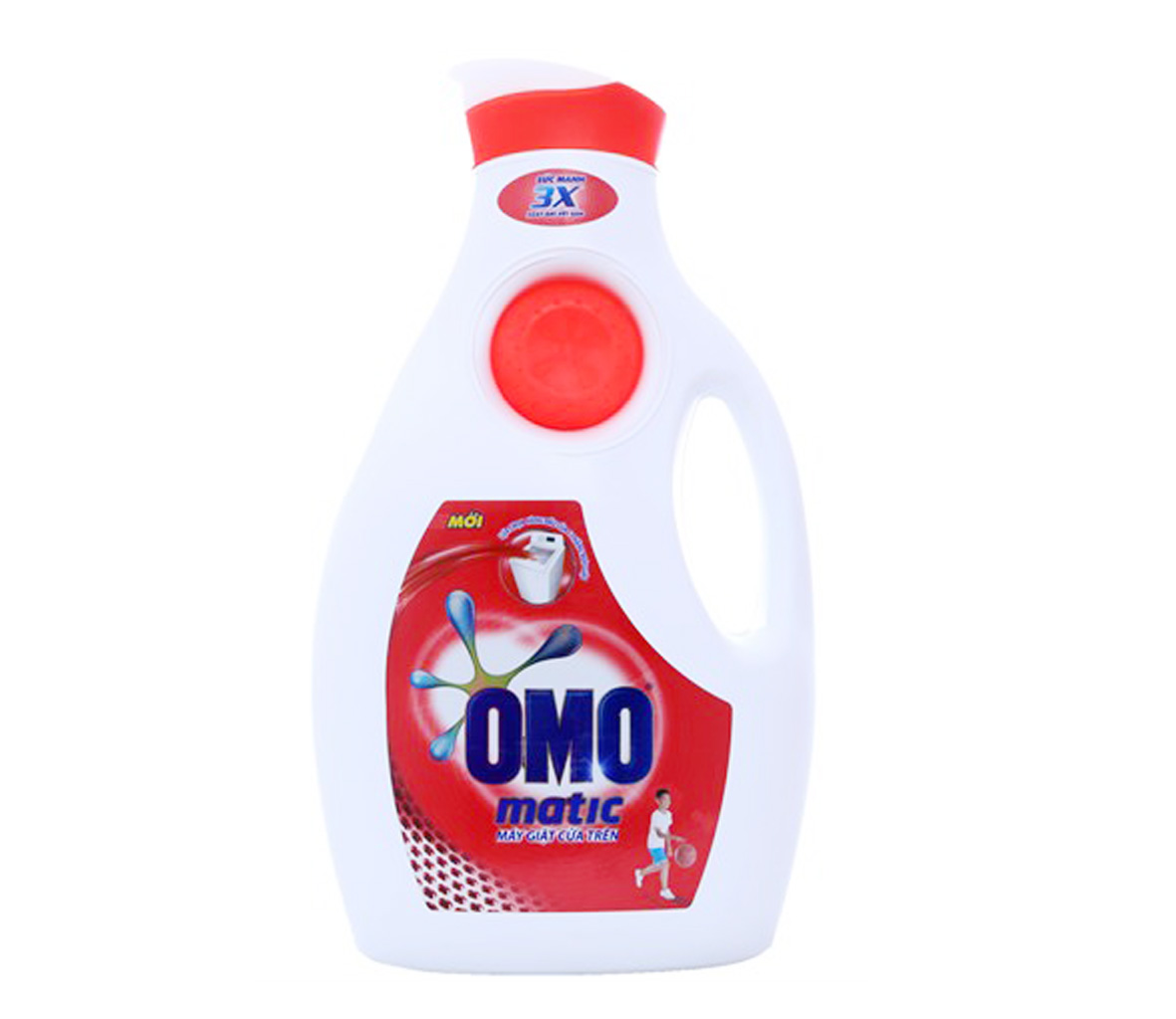 Nước giặt Omo Matic Cửa trên chai 1,9kg