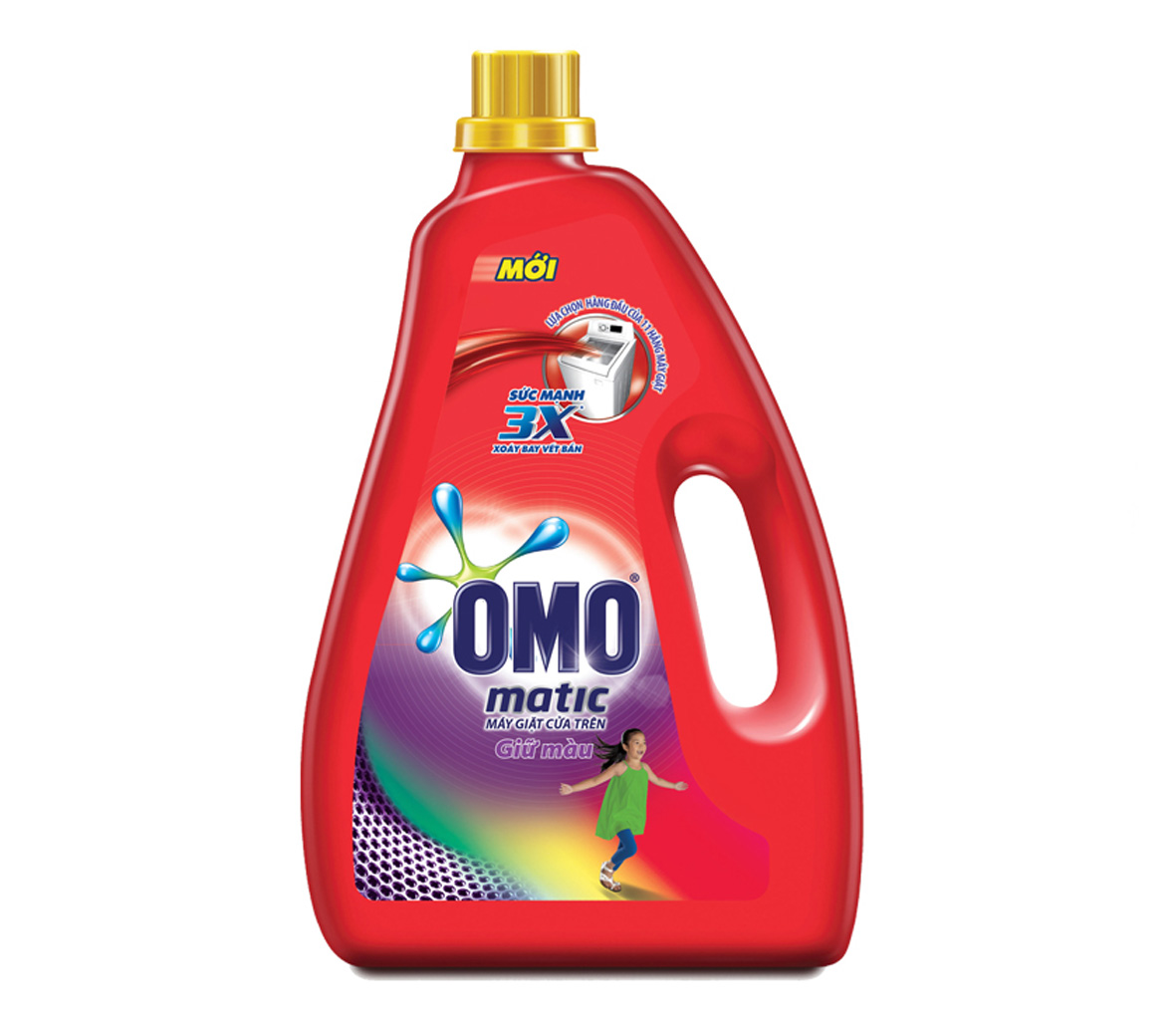 Nước giặt Omo Matic Cửa trên Giữ màu chai 3,8kg
