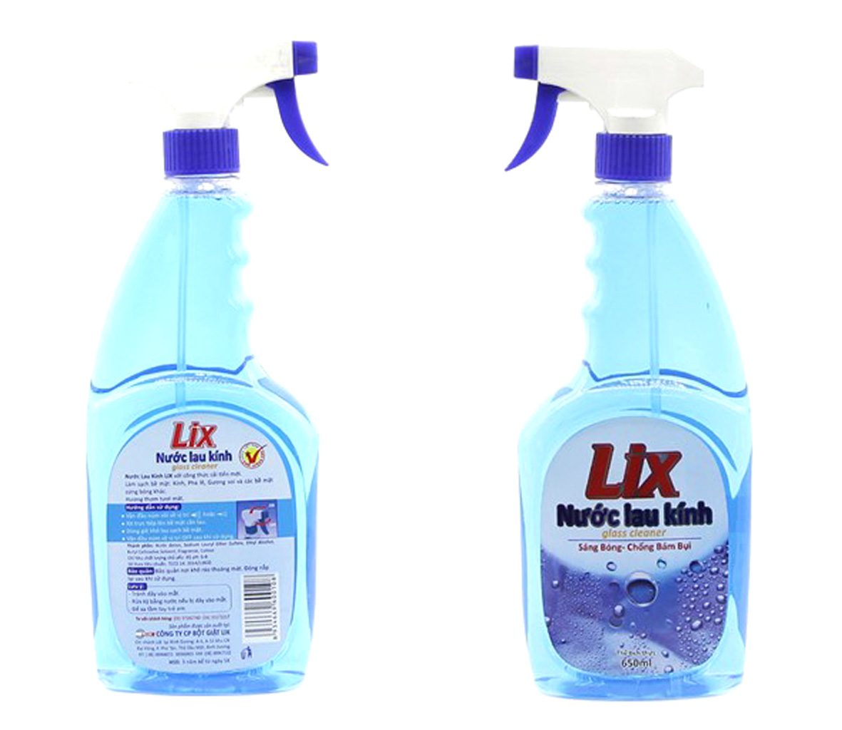 Nước lau kính Lix hương Thơm mát 650ml