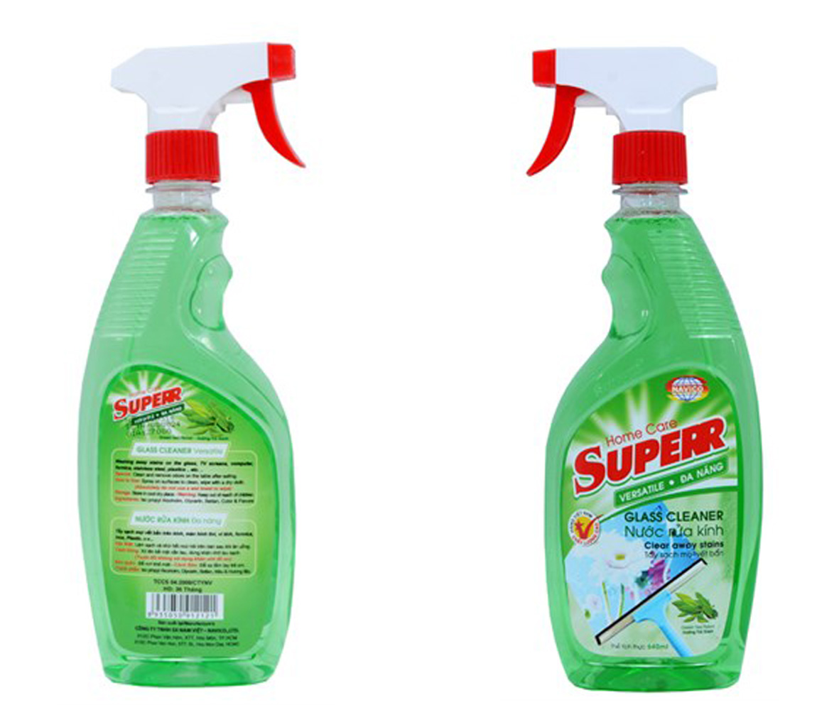 Nước lau kính Superr hương Trà xanh 640ml