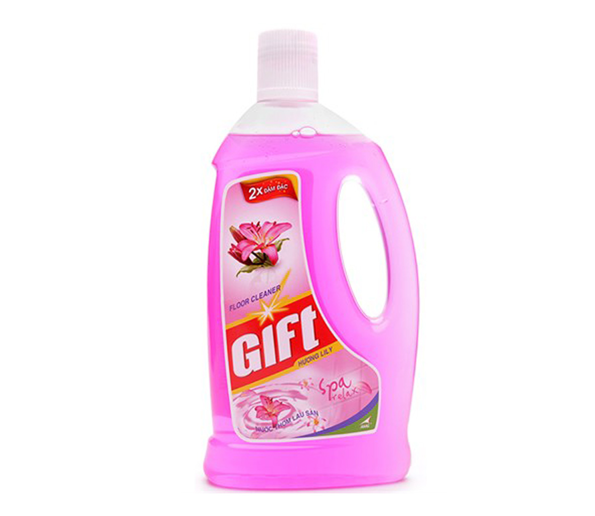 Nước lau sàn Gift 2x đậm đặc hương Lily chai 1lít