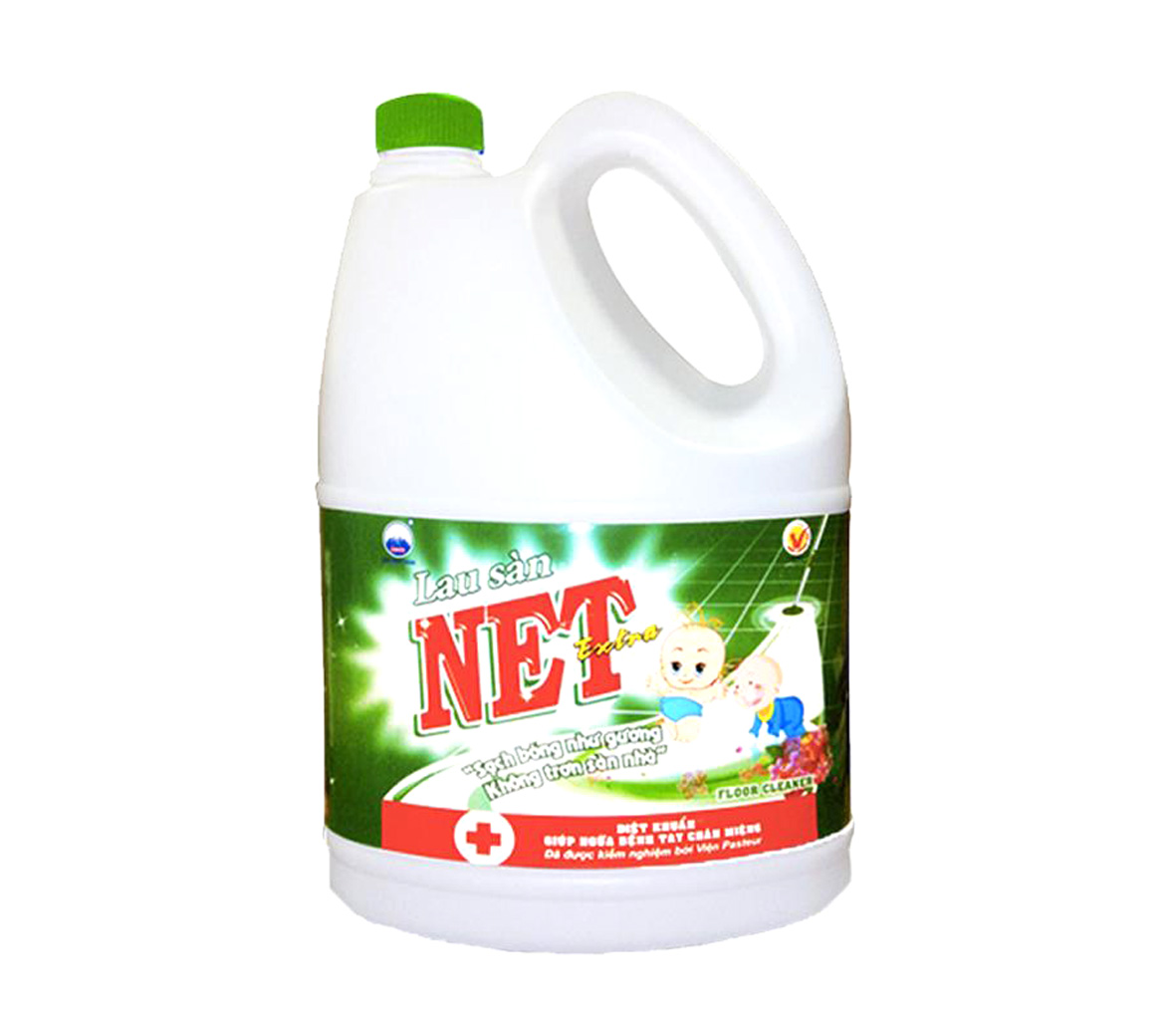 Nước lau sàn NET Extra Diệt khuẩn can 4kg