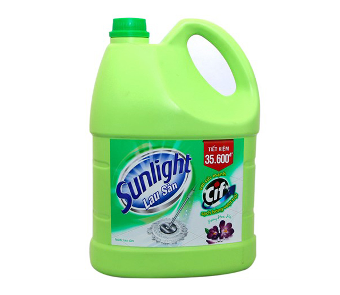 Nước lau sàn Sunlight Cif hương hoa Hạ can 3,8kg