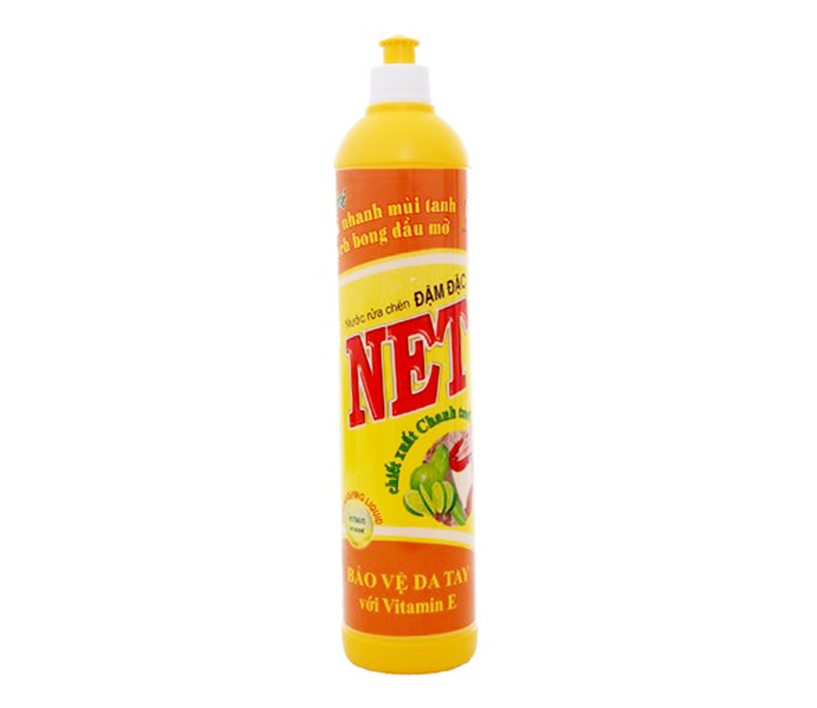 Nước rửa chén NET Đậm đặc Vitamin E hương Chanh chai 800ml
