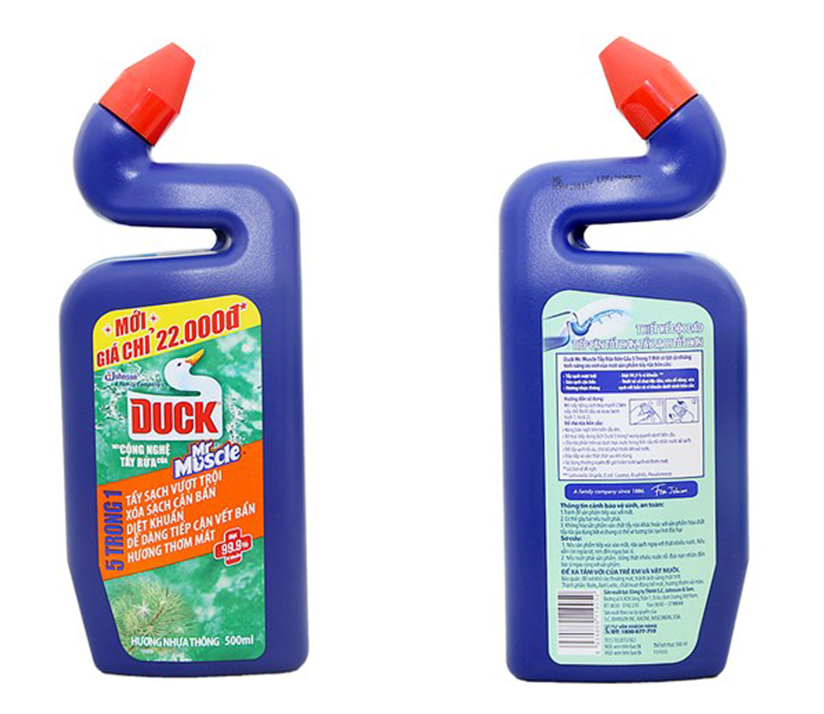 Nước tẩy bồn cầu Duck Mr Muscle Siêu tẩy chai 500ml