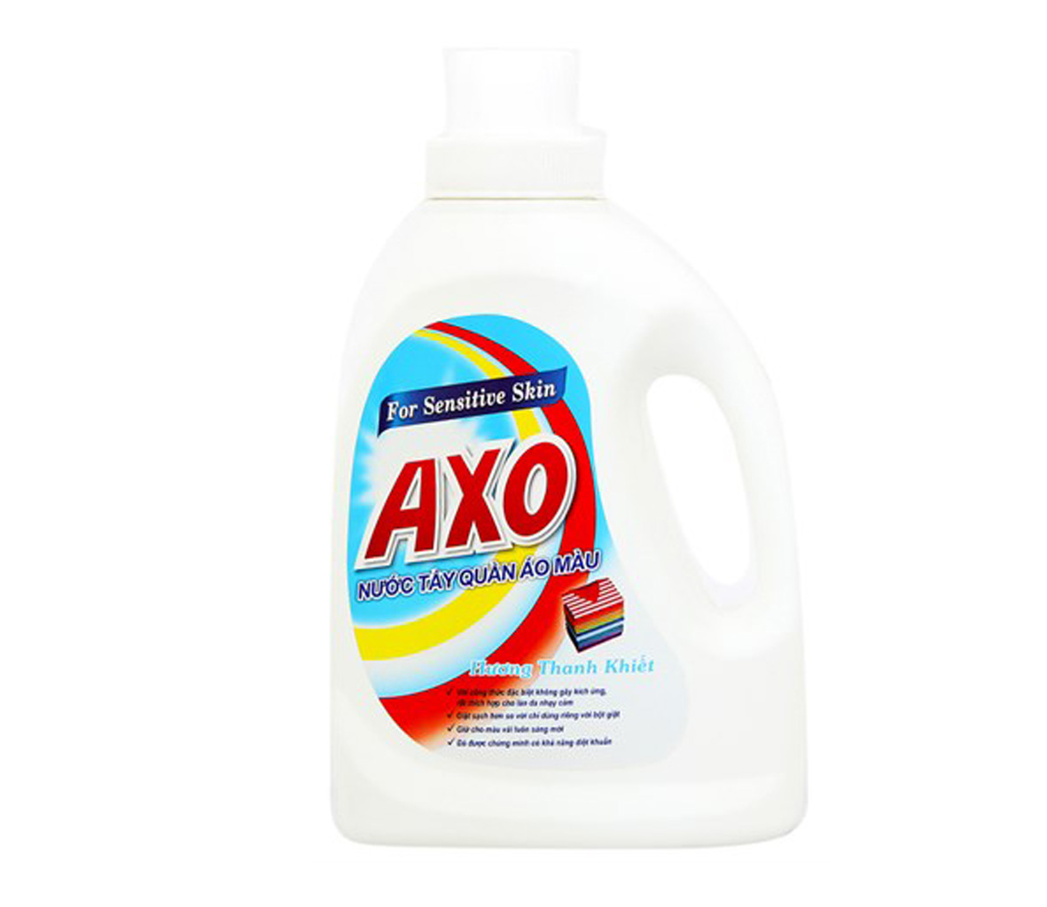 Nước tẩy quần áo màu AXO Cho da nhạy cảm hương Thanh khiết 800ml