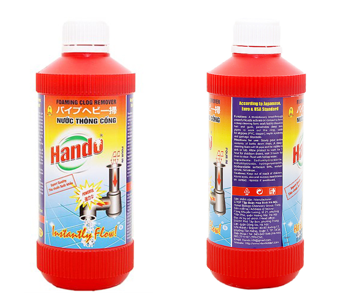Nước thông cống Hando chai 570ml