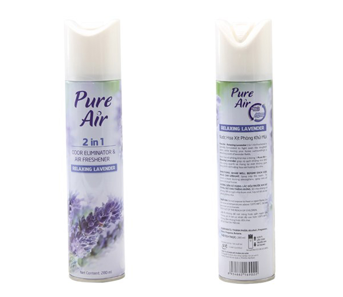 Nước xịt phòng Pure Air hương Lavender chai 280ml
