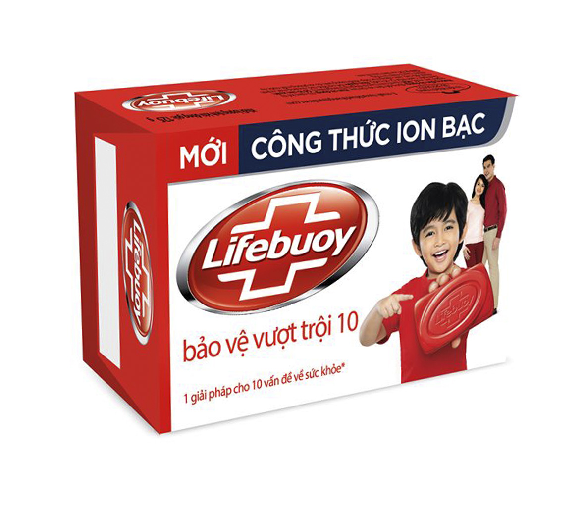 Xà bông cục Lifebuoy Bảo vệ vượt trội hộp 90g