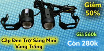 Trợ sáng Mini trắng vàng