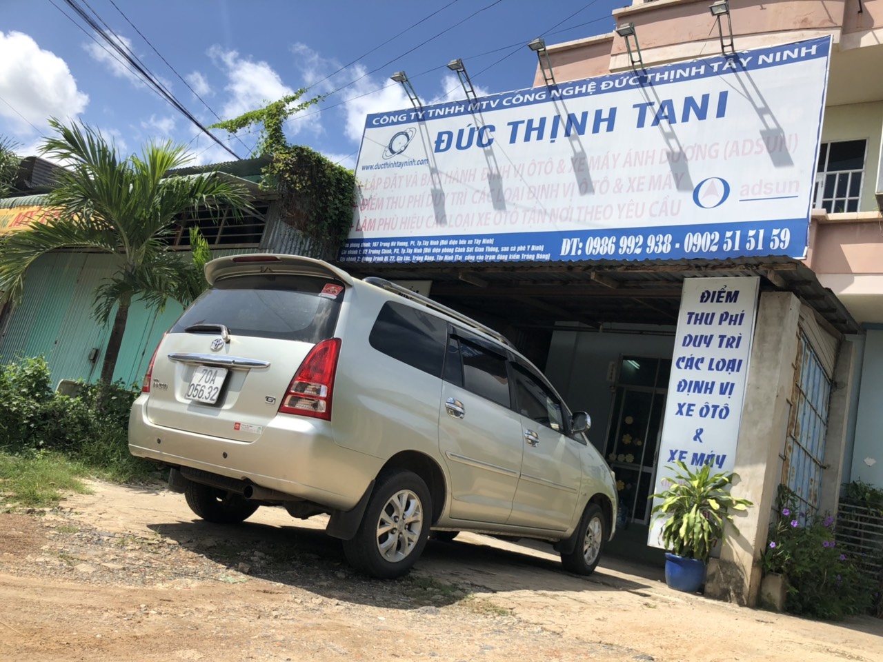 Lắp định vị ô tô Adsun _T100  nhà xe Cty Ngô Hải Anh
