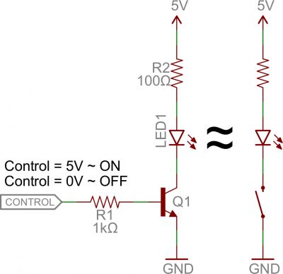 Mạch đóng ngắt sử dụng transistor