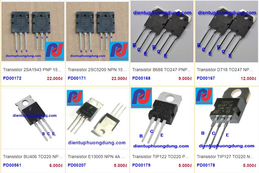 các loại transistor BJT