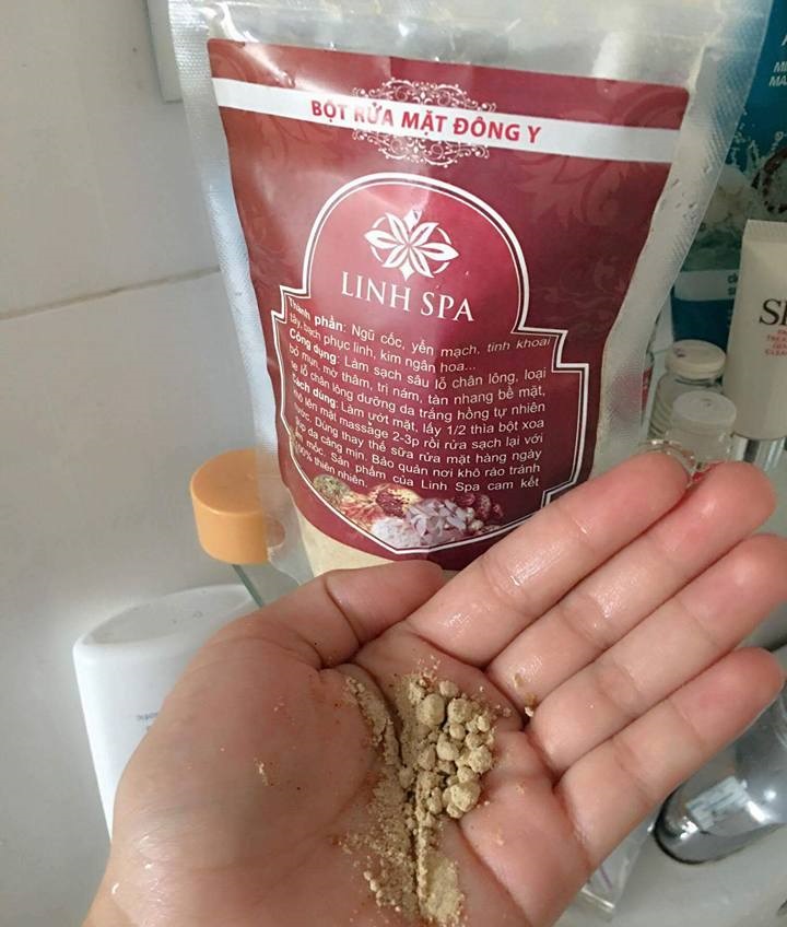 Thành phần của bột rửa mặt Linh Spa