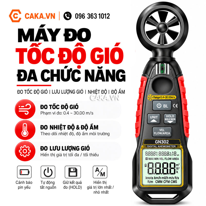 Máy đo tốc độ gió ANENG GN302