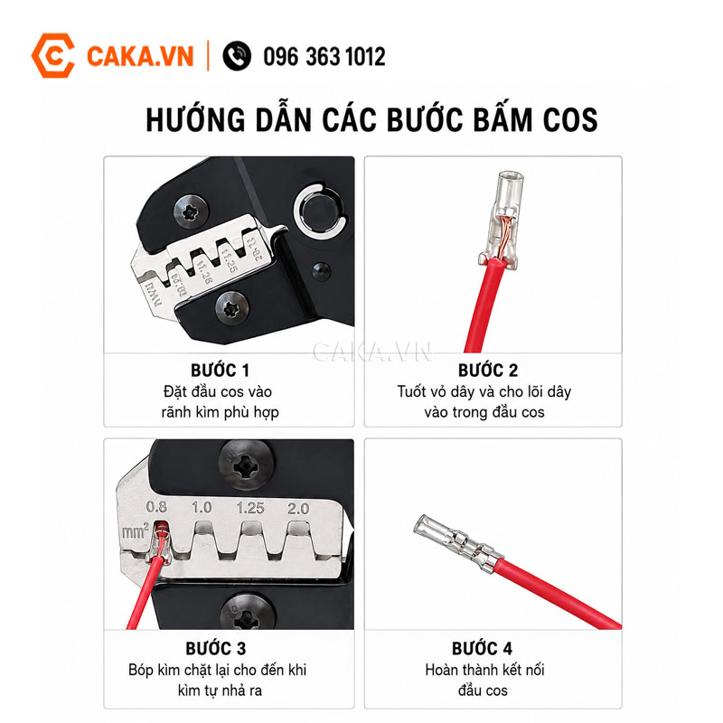 Hướng dẫn sử dụng Kìm Bấm Cos SN-2549