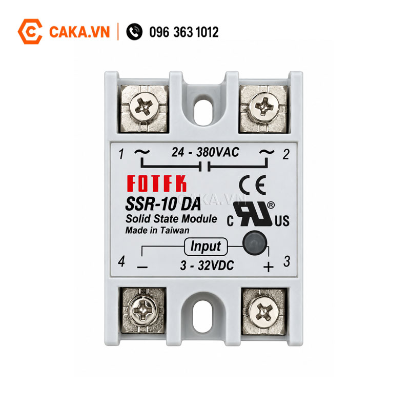 Relay bán dẫn SSR-10DA 10A điều khiển 3-32VDC