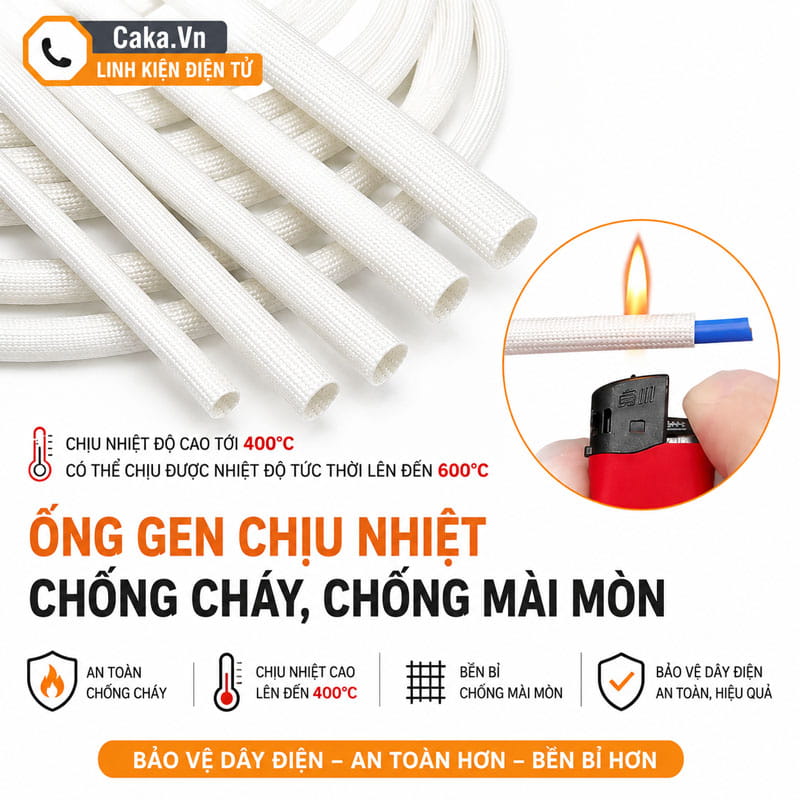 Ống Gen Amiang Sợi Thủy Tinh Chịu Nhiệt Cao