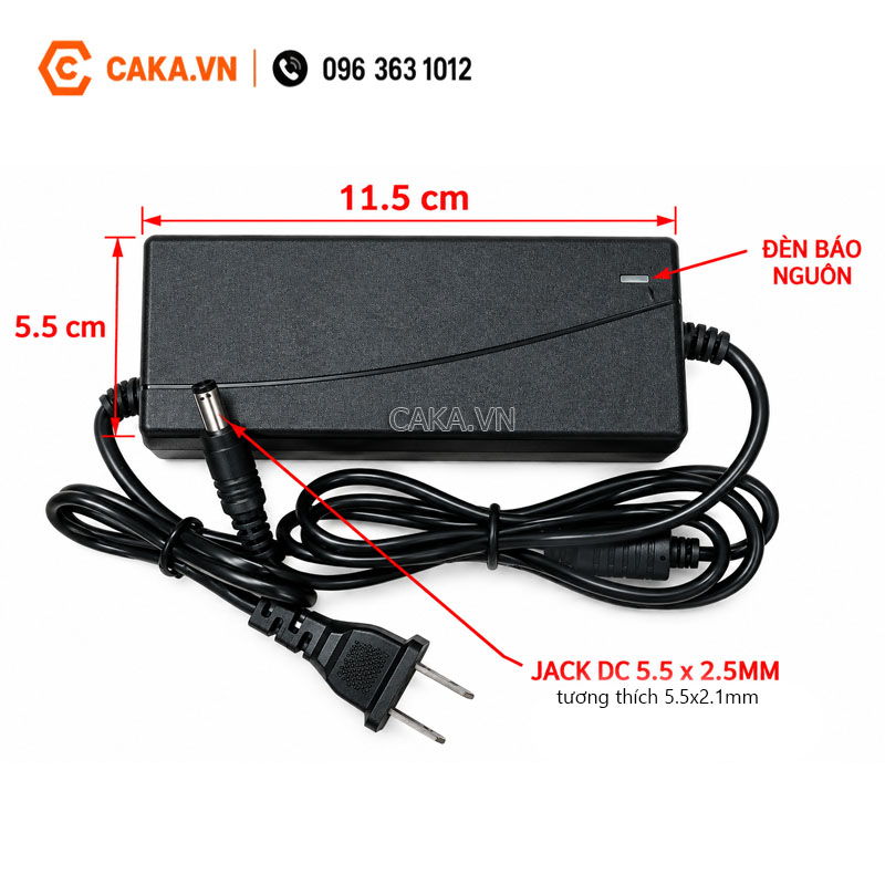 Thông số kỹ thuật nguồn Adapter 24V 3A 72W