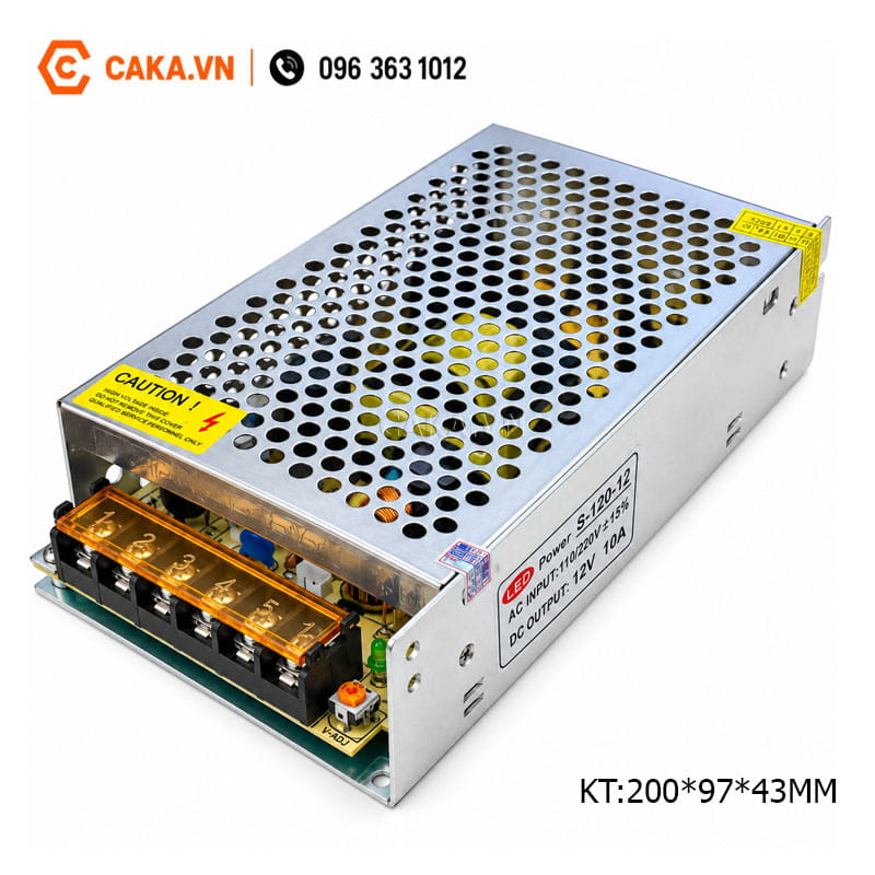 Nguồn tổ ong 12V 10A công suất 120W