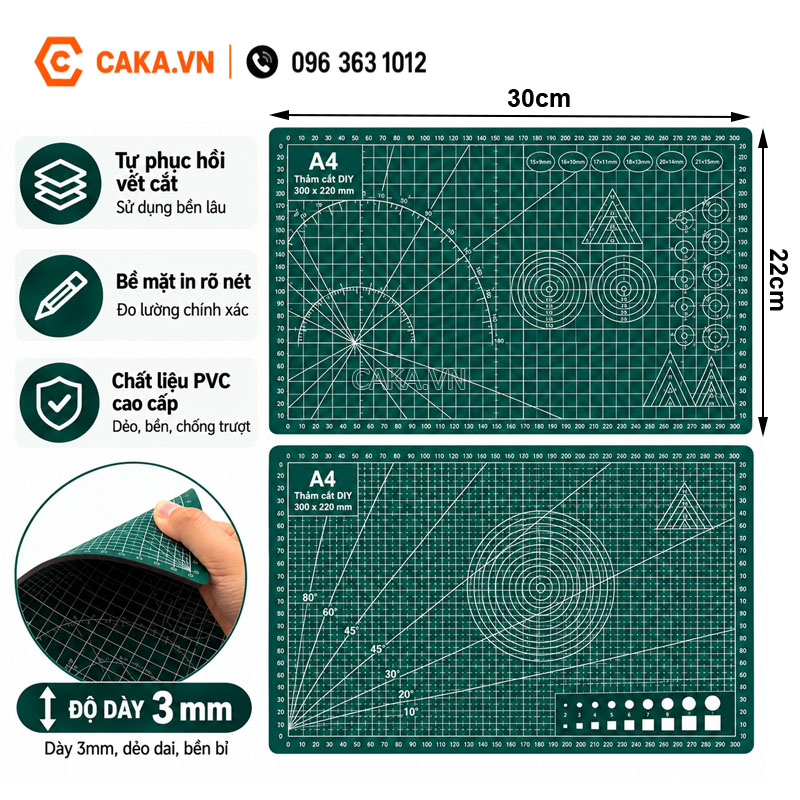 Thảm lót cắt giấy Cutting Mat A4