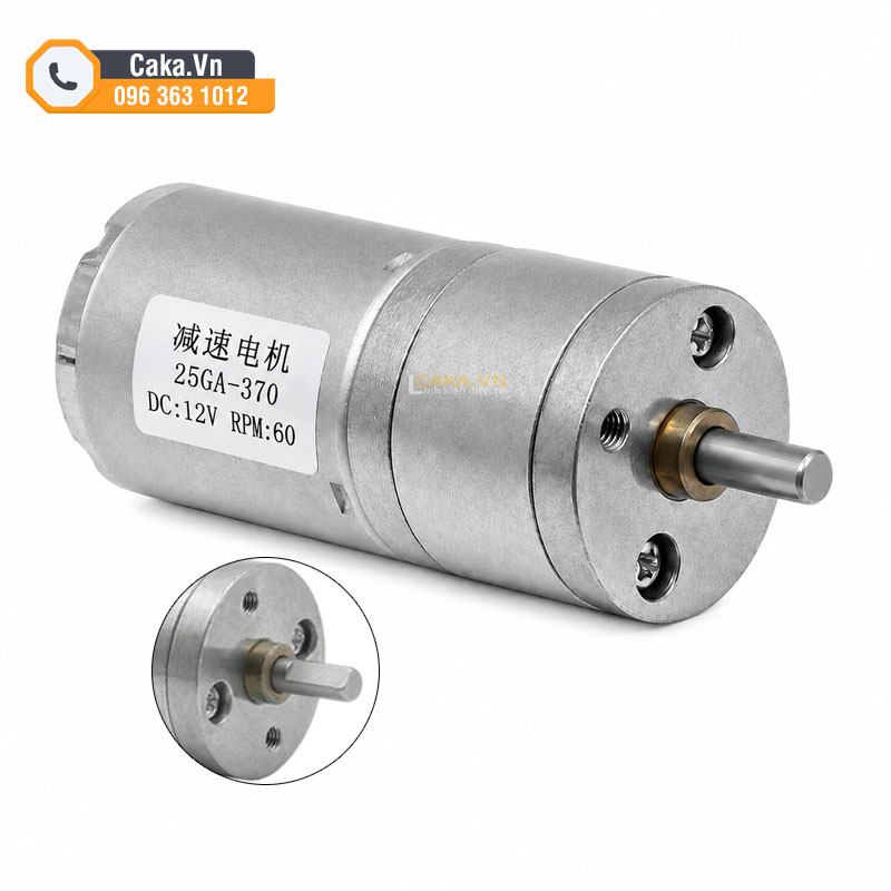 Động cơ giảm tốc DC GA25-370 12V 60RPM