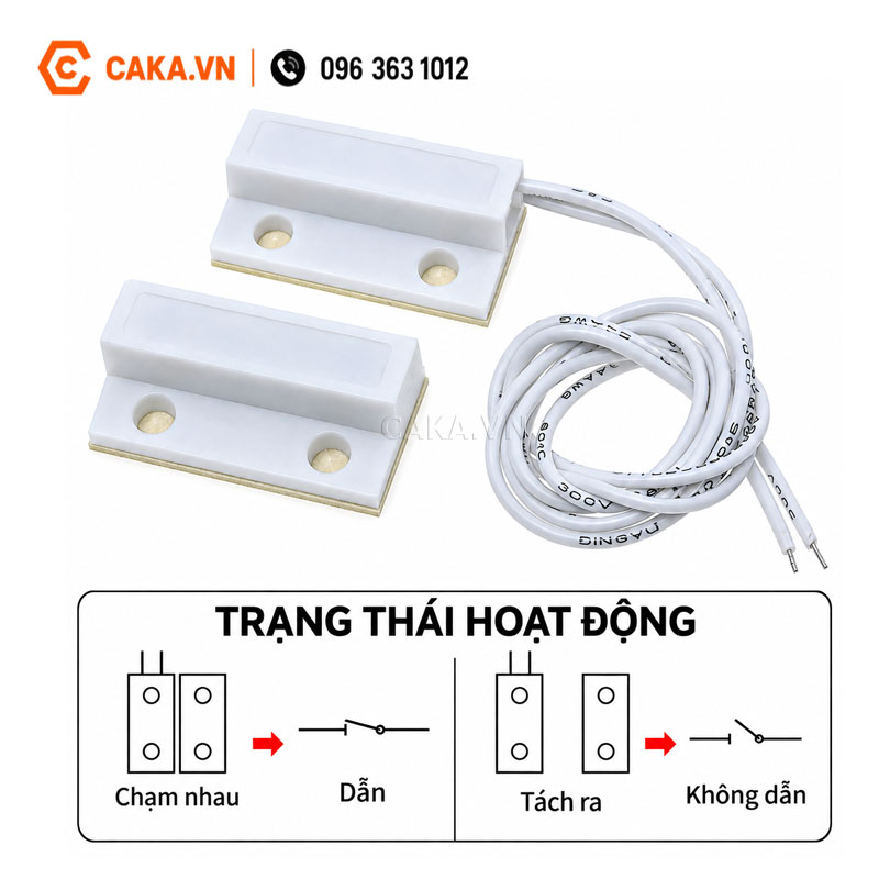 Cảm biến cửa từ MC-38 dùng cho cửa gỗ cửa sổ