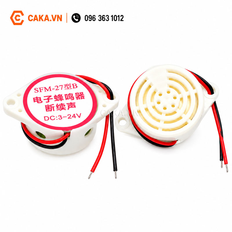 Còi Buzzer SFM-27 3-24VDC kêu liên tục