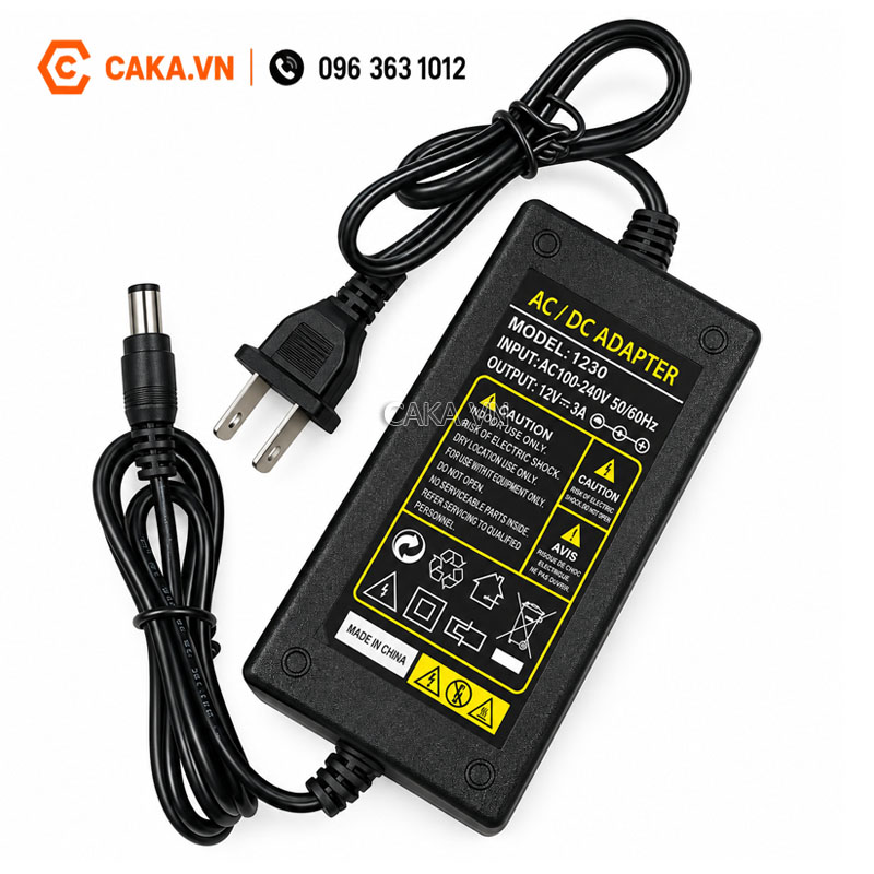 Nguồn Adapter 12V 3A 36W Jack DC 5.5x2.5mm