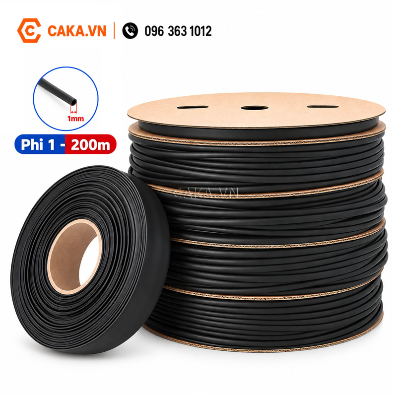 Ống co nhiệt 1mm màu đen