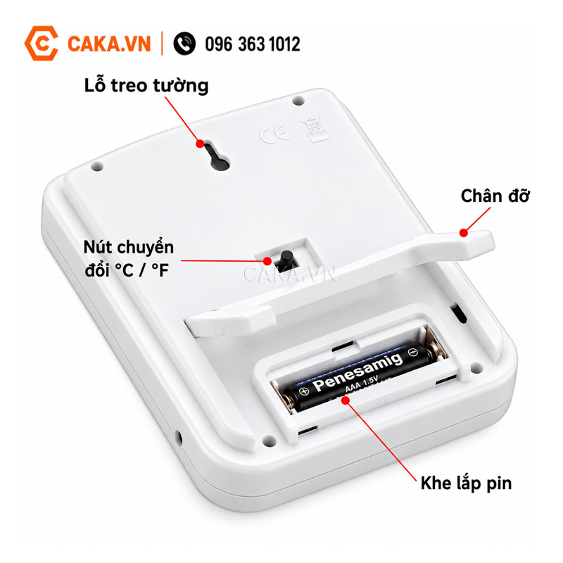 Nhiệt ẩm kế TA218B để bàn hoặc treo tường