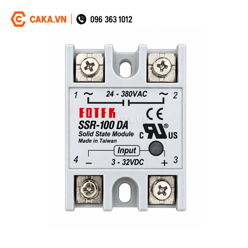 Relay bán dẫn SSR-100DA 100A điều khiển 3-32VDC