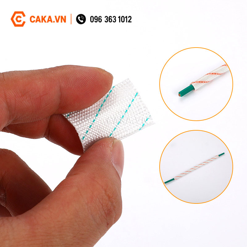Gen sợi thủy tinh chịu nhiệt cách điện 1500V