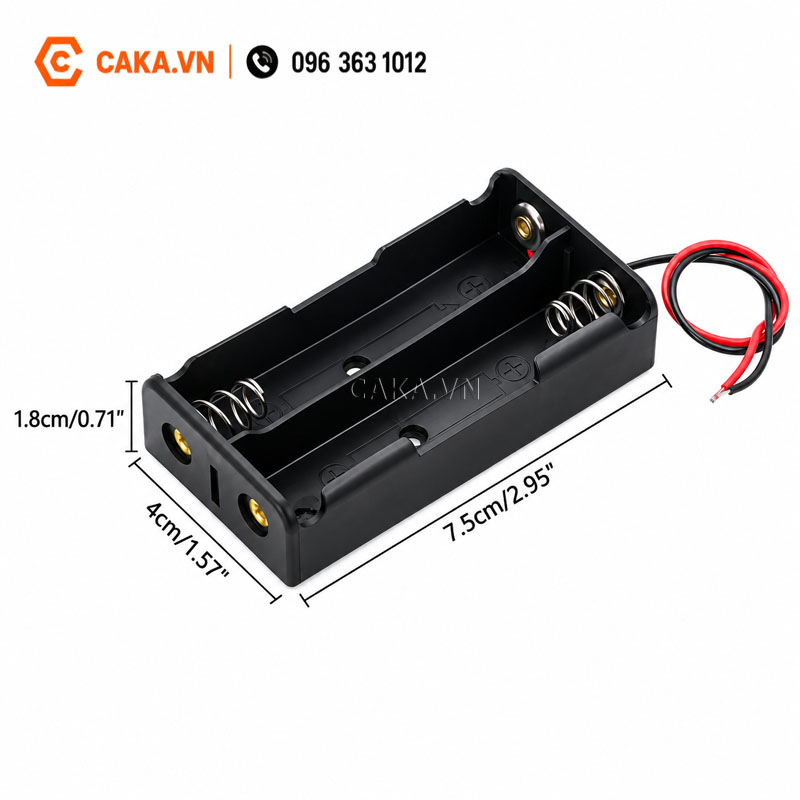 Hộp pin 18650 7.4v