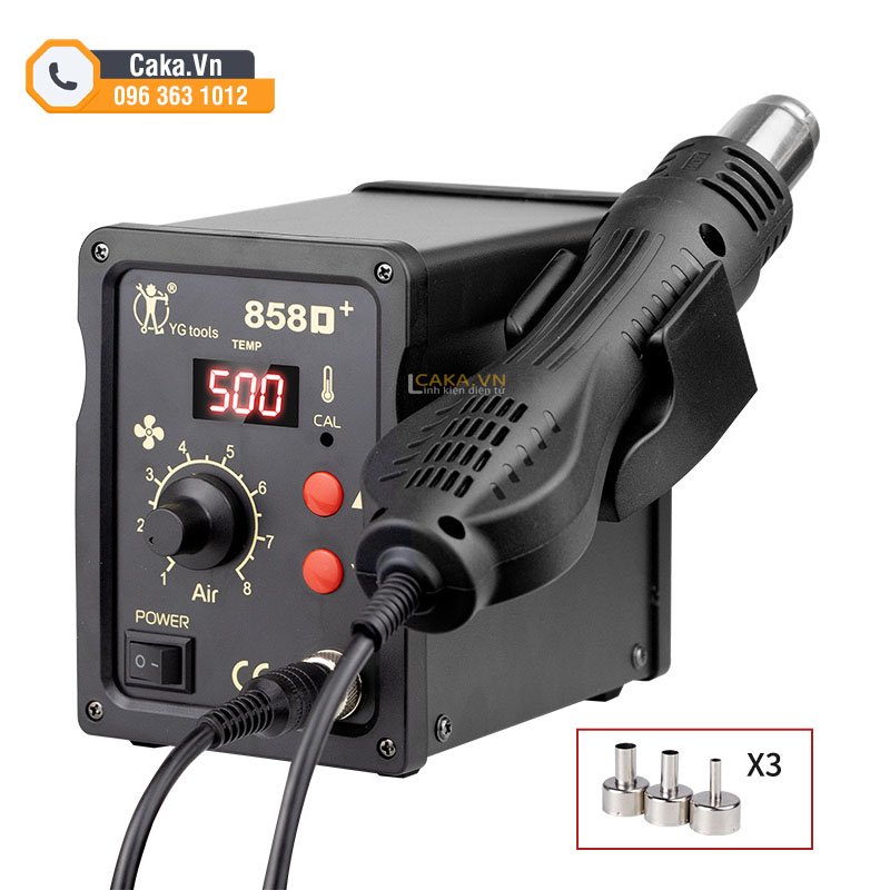 Máy khò nhiệt 858D+ 700W hiển thị số