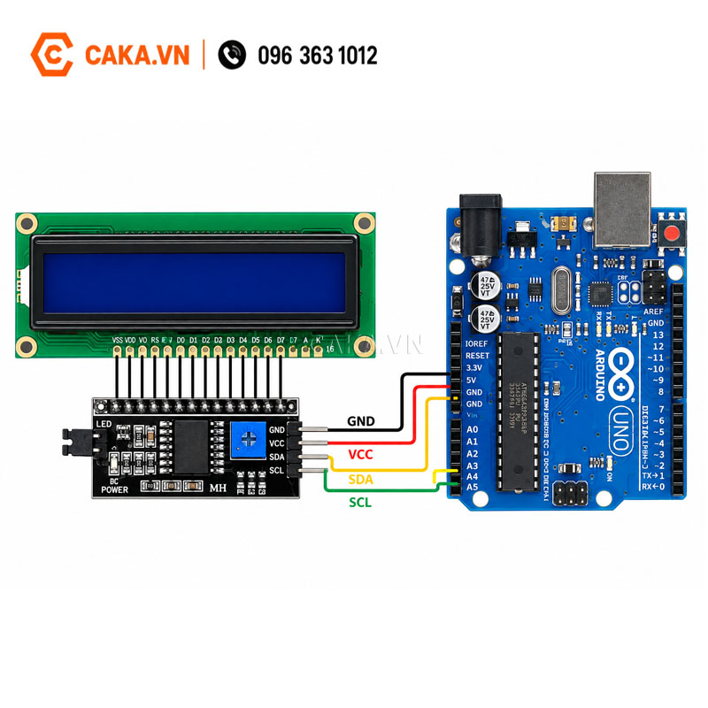 Module chuyển LCD1602 LCD2004 sang giao tiếp I2C