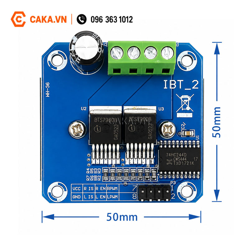 Mạch driver động cơ BTS7960 IBT-2 43A