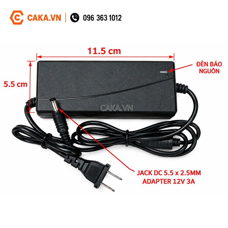 Bộ nguồn DC 12V 3A công suất 36W