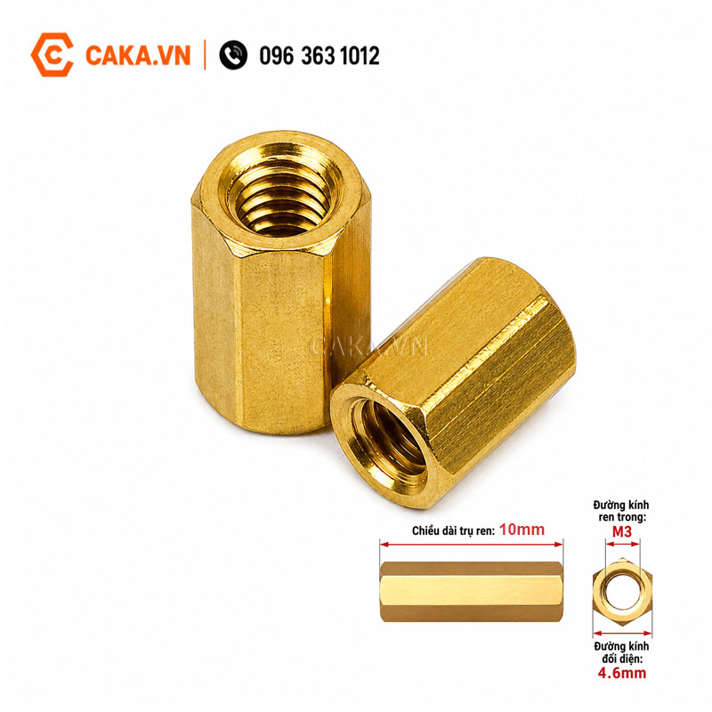 Trụ Đồng M3 Cái Cái Dài 10mm