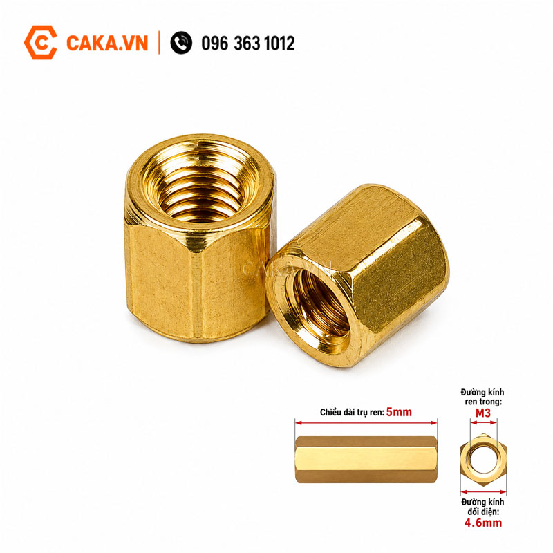 Trụ Đồng M3 Cái Cái Dài 5mm