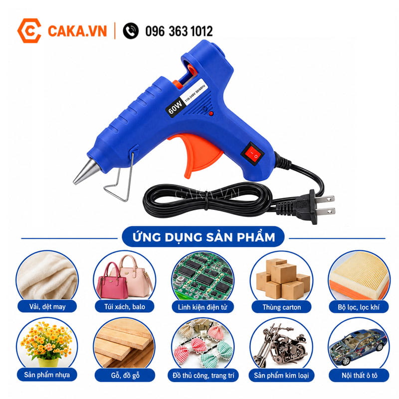 ứng dụng súng bắn keo nến 60W