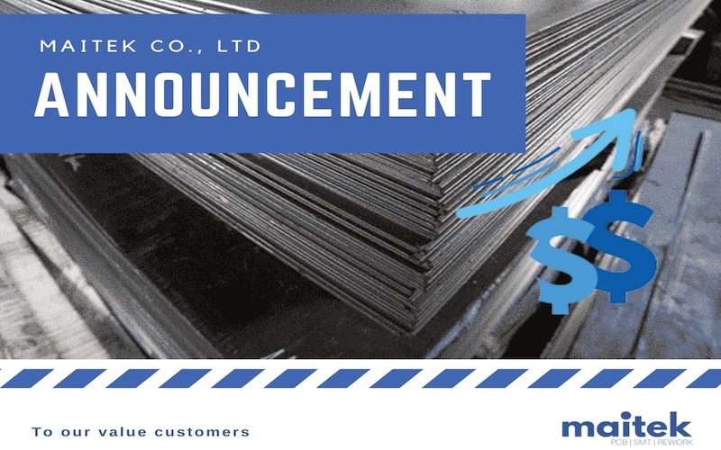 Thông báo về điều chỉnh giá từ MAITEK Co.,